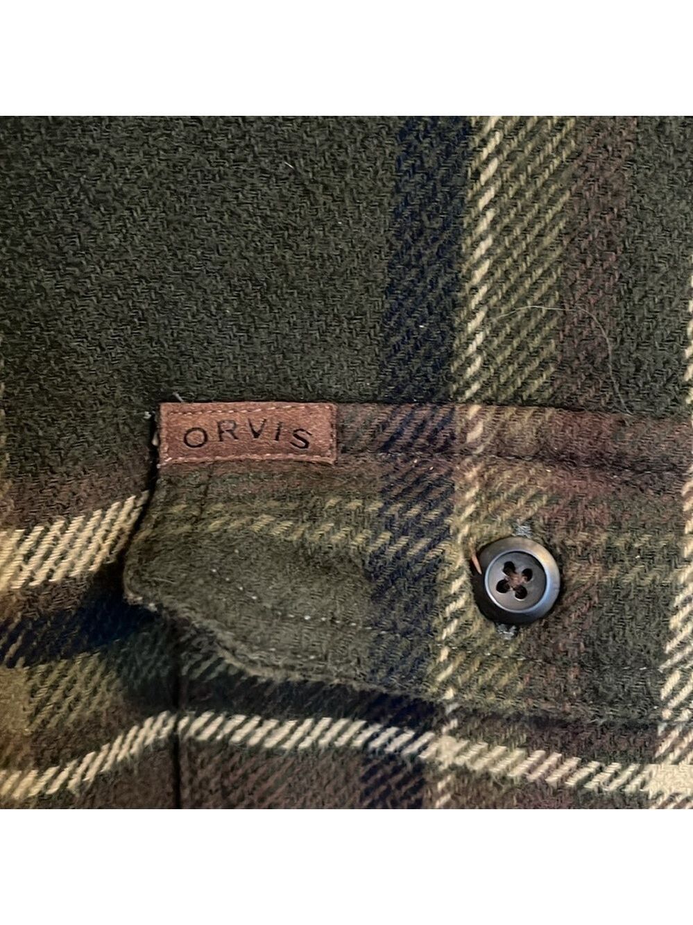 Orvis Men's Big Bear Heavyweight Double Brushed Flannel Button Down Shirt Size M - Picture 4 of 13